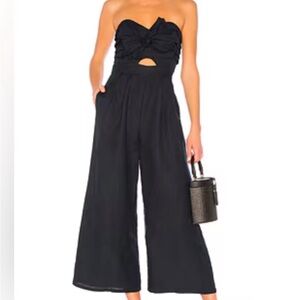 Astr the Label Mara Linen blend Jumpsuit with Wide-Leg jumpsuit